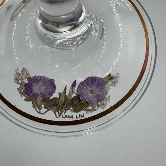 Lena Liu Bradex Hummingbirds and Flowers Wine Glasses Goblets  Set of 6 - Picture 13 of 13